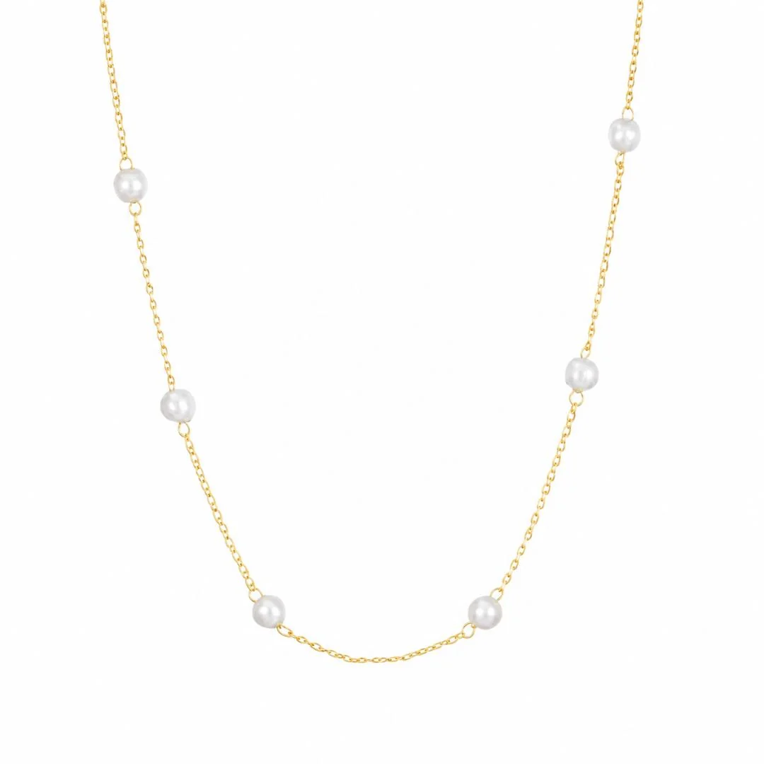 Pearl Necklace Layering Chain Jewelry